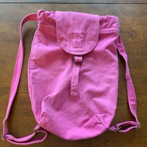 Baggu brand pink cotton canvas backpack